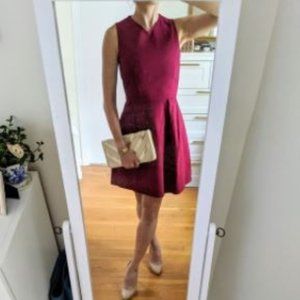 GAP Dress Maroon Fit and Flare Burgundy Size 0